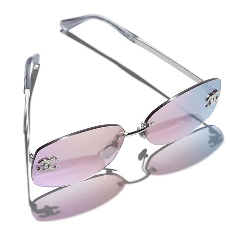 Sunglasses: Oval Sunglasses, metal Silver — Fashion .